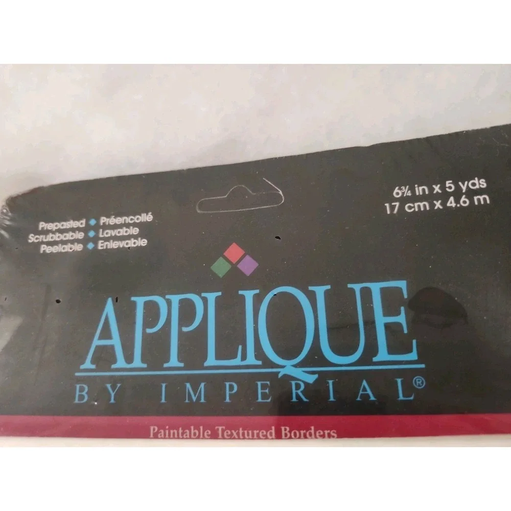 3/ SWAG & BOW Applique Paintable Imperial 5yd  Borders APC9056B New Old Stock